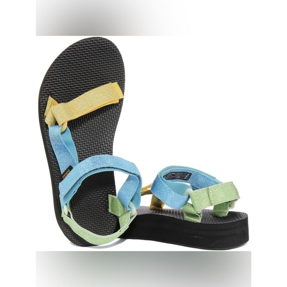 Tévez Midform Universal Women's Vegan Platform Strappy Sandal In size 9